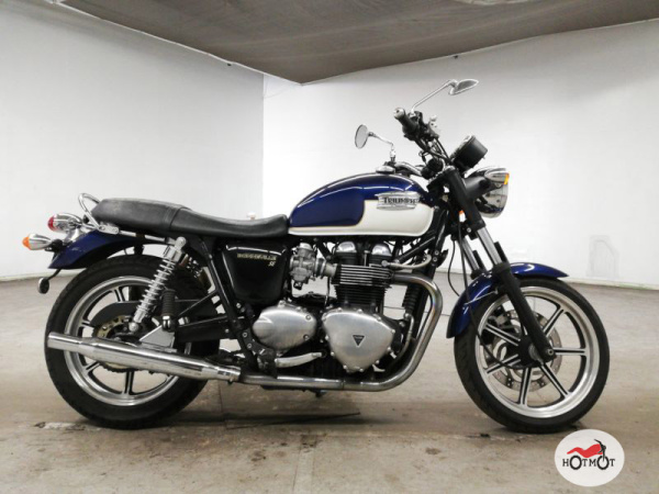Мотоцикл TRIUMPH Bonneville T100 2009, СИНИЙ пробег 33086 с ПТС | Мототека